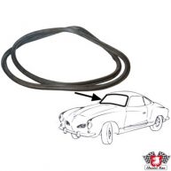 Seal for windscreen with groove for molding. Karmann Ghia Cabrio/Coupe 1.3-1.5  07/66-07/74   143845121C