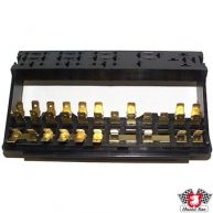 Fuse box without cover, black, for 12 fuses 111937505M