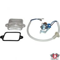 Number plate light. Complete set including glass and bulb holder.  311943121