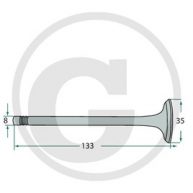 Valve, Inlet, Deutz, FL 712, FL 812 42014