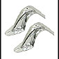 Hinge Bracket, Deck Lid - USED OE VW--excellent condx   Blue , set of  3 pieces